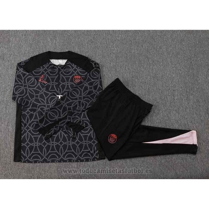 Chandal de Sudadera del Paris Saint-Germain Jordan Nino 2024-2025 Negro